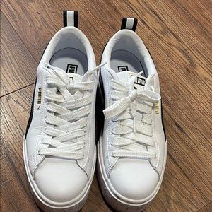 Puma White and Black Sneakers